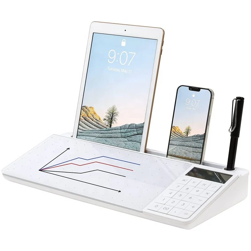 Glass Desktop Dry Erase Computer Keyboard Stand White Surface Pad with Drawer Desk Organizers  desktop whiteboard