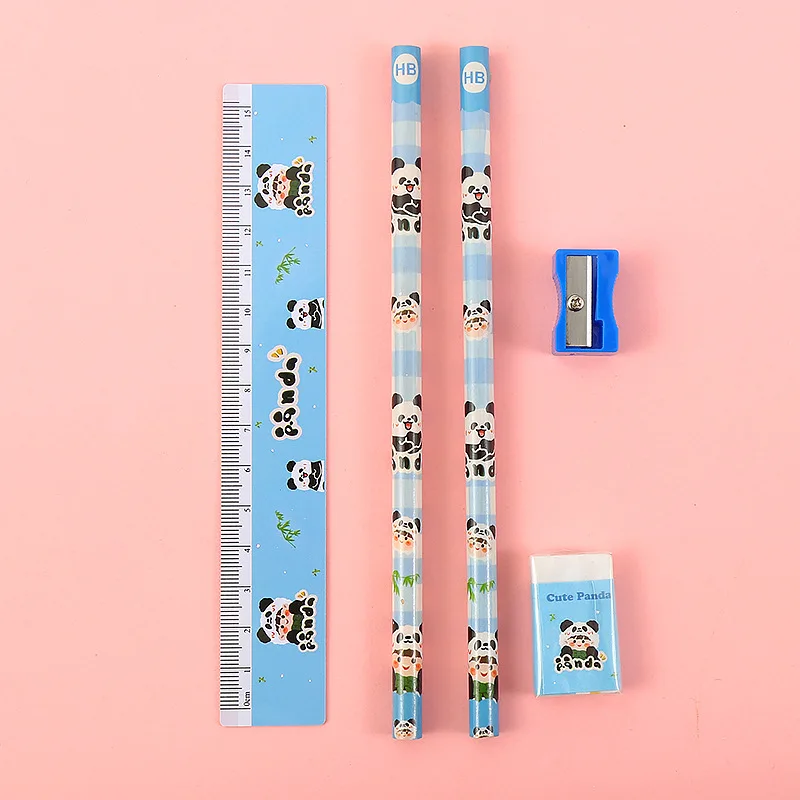 Five Piece Stationery Set Children Birthday Gift Cute Set Items Wholesale Supplies Product Office Stationary Kids Set