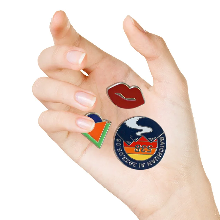 10 years Manufacture Customized Metal Crafts Rose Gold Plating Custom Metal Hard Enamel Badge Pin Souvenirs