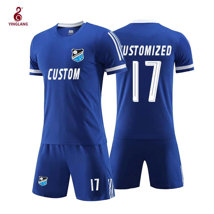 Wholesale Men Football Shirts Soccer Wear Uniform Football Jersey Custom Soccer Jersey Set Kids Soccer Wear