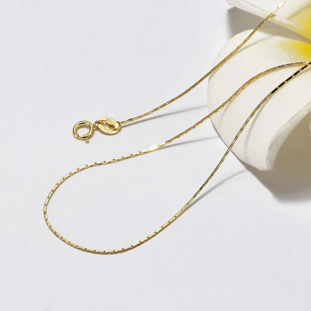 RINNTIN SC21 Chain Suppliers Wholesale Italian 925 Sterling Silver Bamboo Chain Necklace