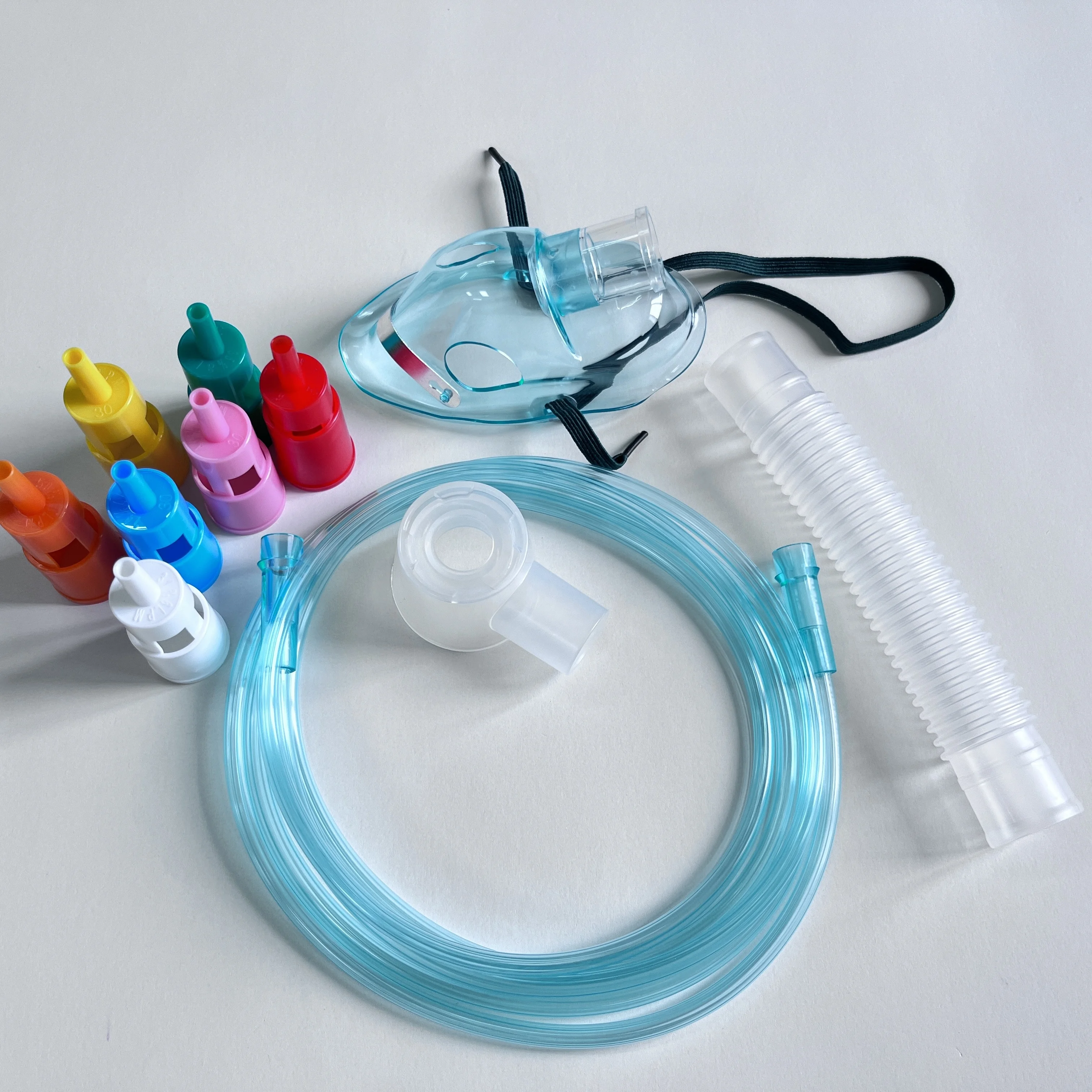 Fast-delivery Disposable PVC Venturi Mask with 7 Diluters Adjustable Venturi Mask