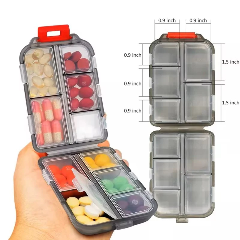 Wholesale Custom Weekly Plastic Pill Box Travel 7 Days mini Pill Case Portable Large Compartment Medicine Organizer Box