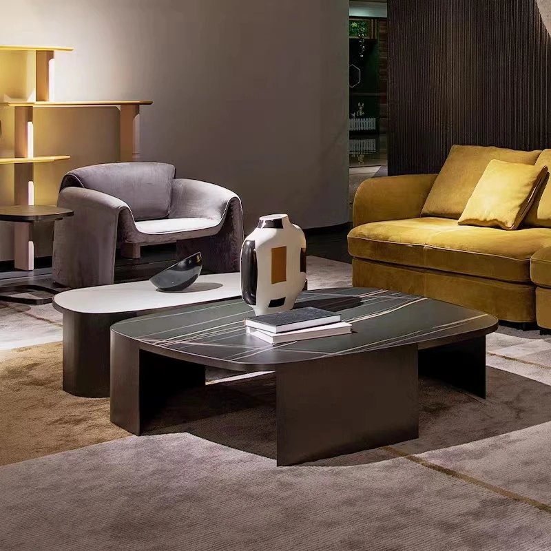 Italian Tea table  for living room furniture Stainless Steel coffee table Modern style Hotel furniture