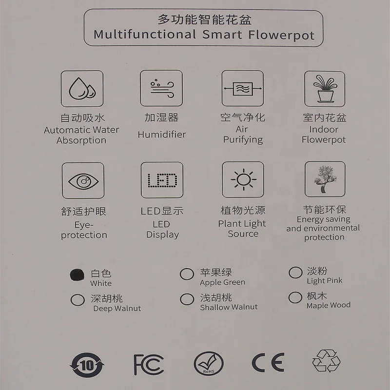 
Creative mini smart garden with Led Light for plants indoor Smart garden greenhouses hydroponics growing system desk flower pots 