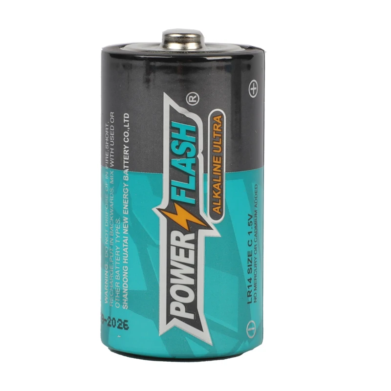 Power Flash Superior Quality 1.5v C LR14 Size C Ultra Alkaline Battery