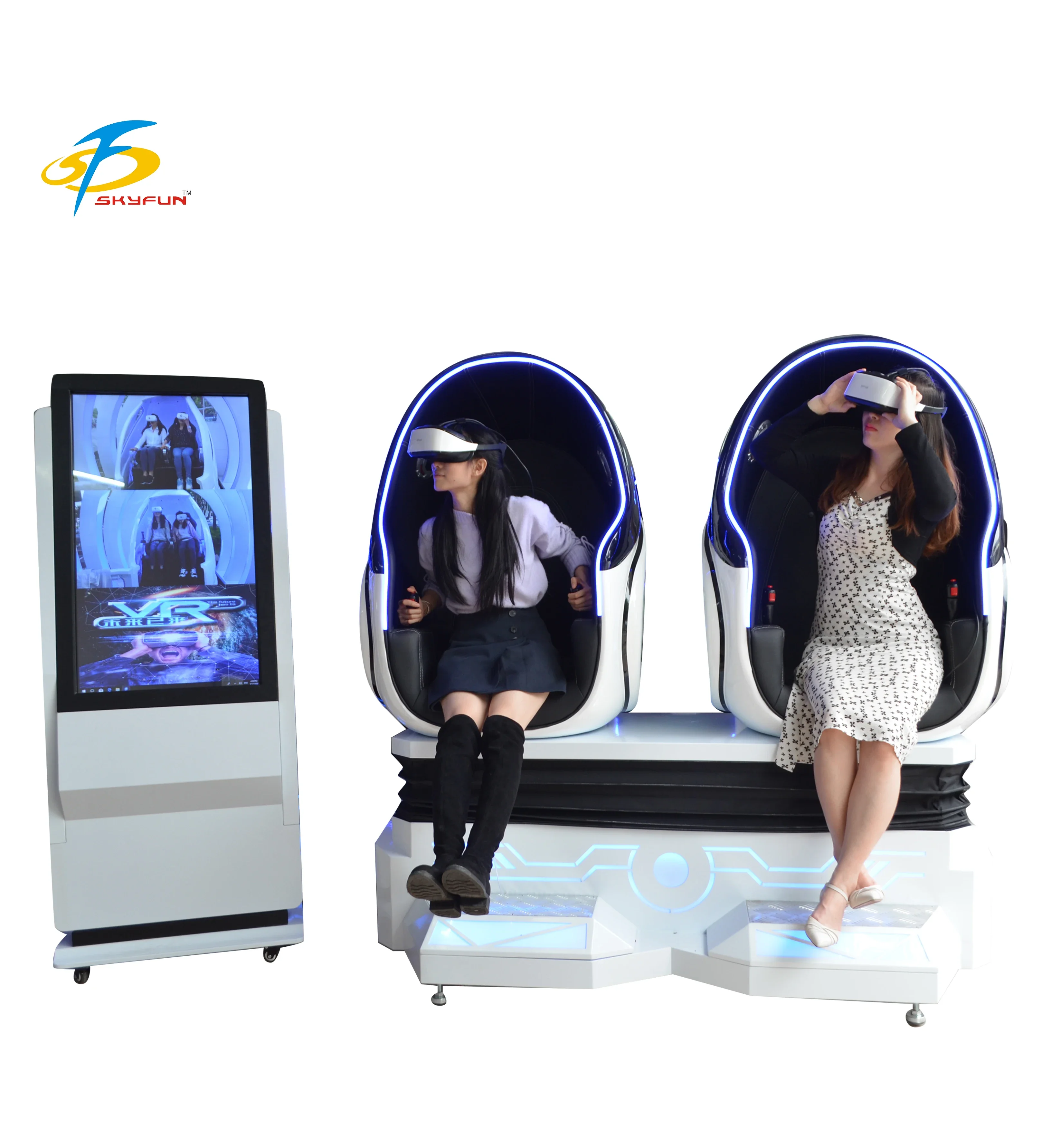 New Amusement Park Rides Virtual Reality 9D VR Cinema VR 9D Cinema Simulator VR Egg Chair