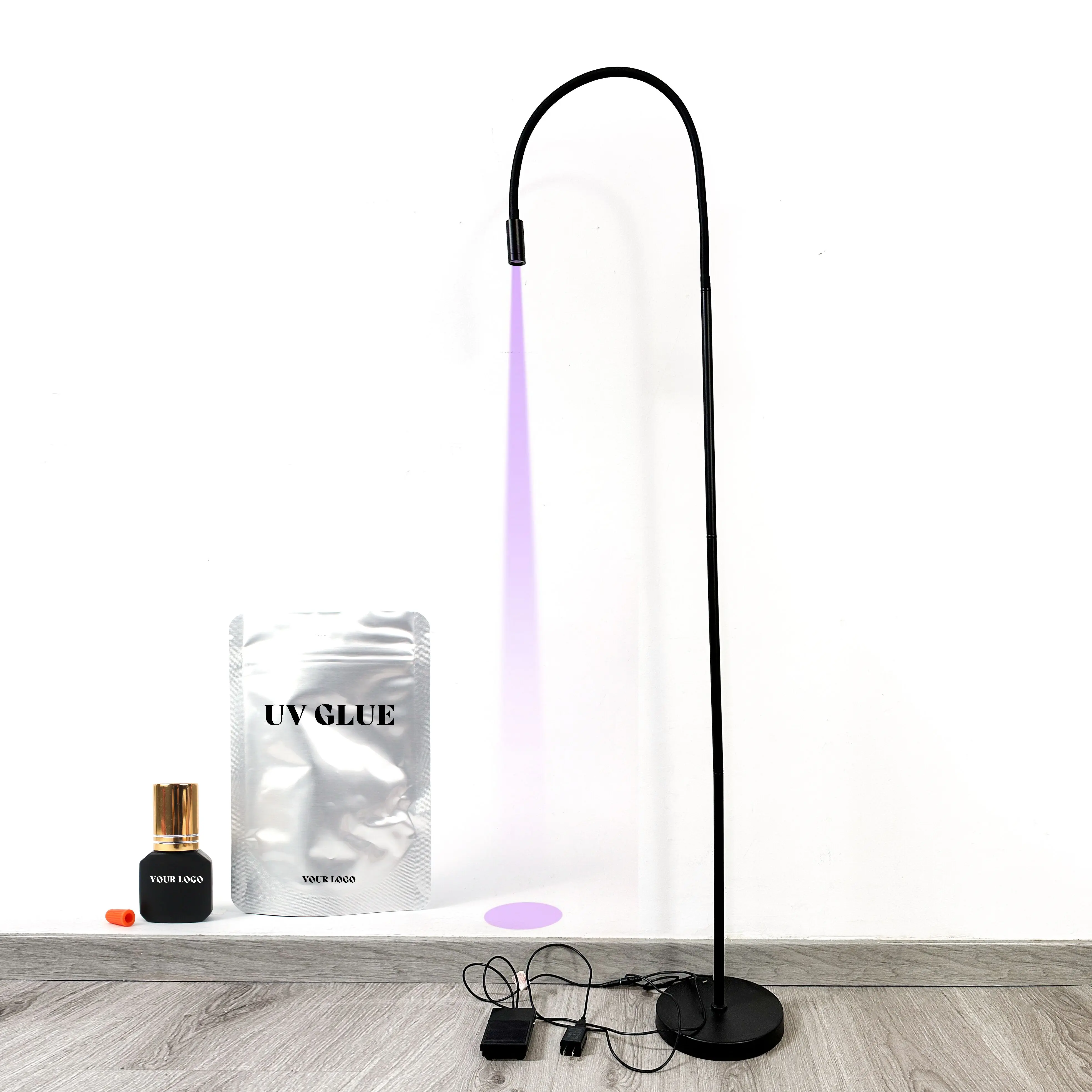 Wholesale 0.5-1s Private Label Korean uv lash kit Glue Waterproof Eye Lash Extension Glue Blue Light Adhesive uv gel Lash Glue