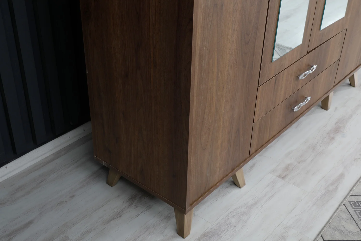 Wardrobe MDF wooden made smart furniture customized sizes and colors Turkish home furniture saving place