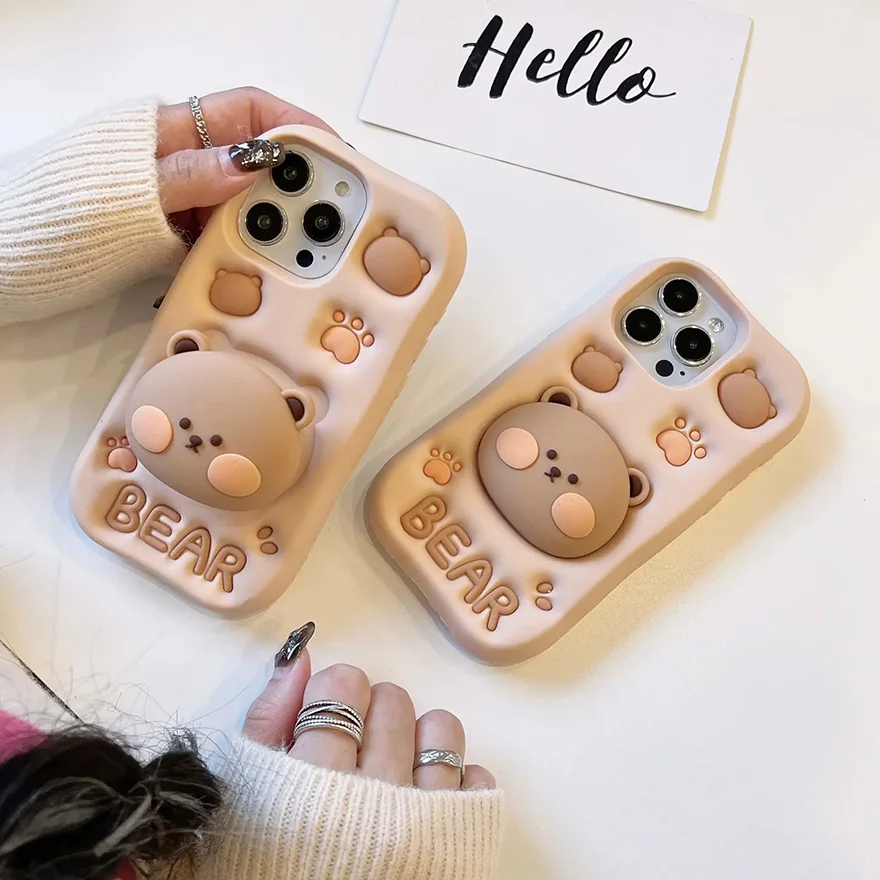 Cute Characters Drop-Proof Silicon Mobile Phone Case For Infinix Hot 40 Back Cover For Iphone Tecno Samsung Itel