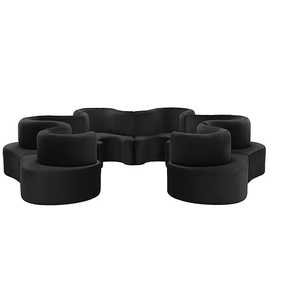 Made from SinoFur Newest design serpentine modular sectional sofa