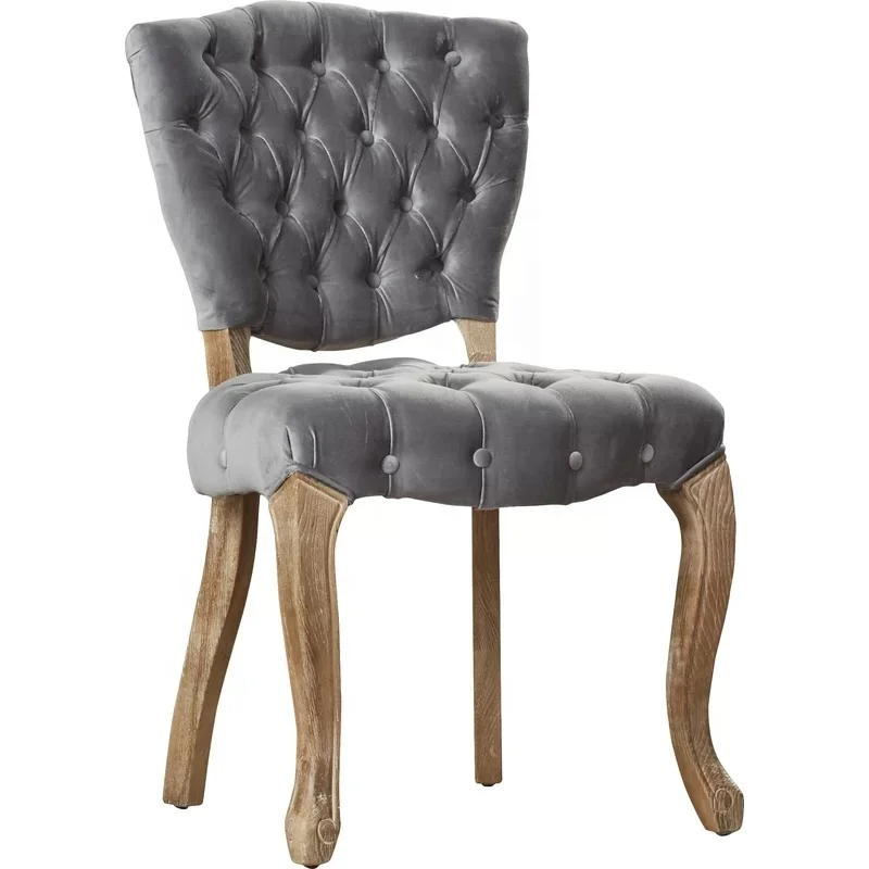 Antique French Furniture Provincial Wood Fabric Vintage Style Solid Room And Cheap Legs Dining Table Chair