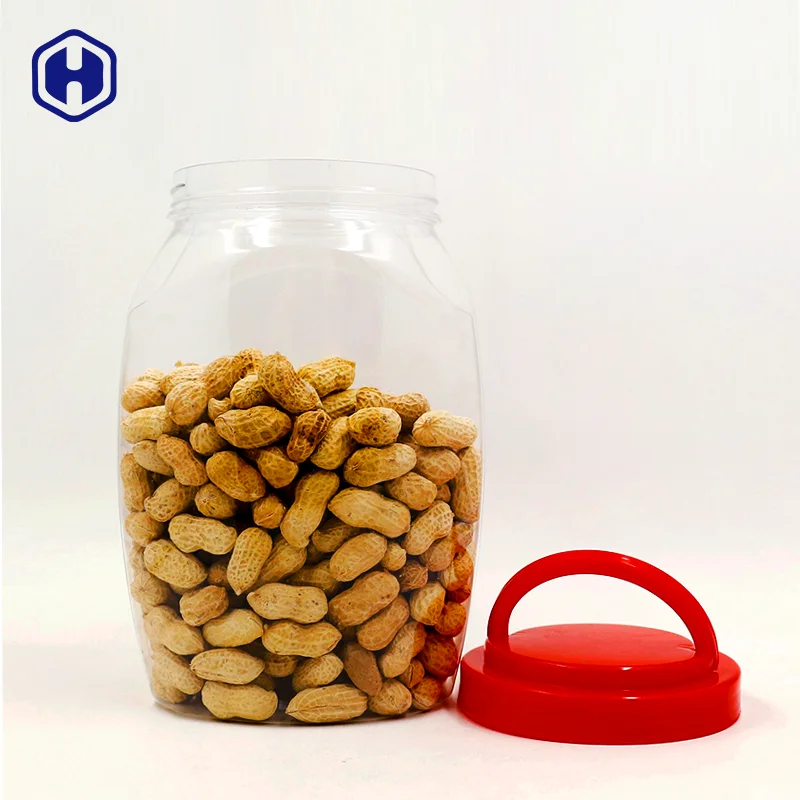 1800ml large wide open mouth plastic food jar for cookies peanuts