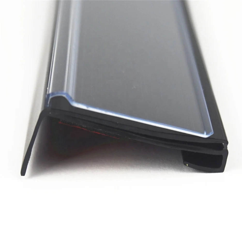 Hot Popular Clear Pvc Plastic Glass Shelf Clip Sign Label Holder Plastic Label Holder Shelf Data Strip Shelf Sign Holder Plastic