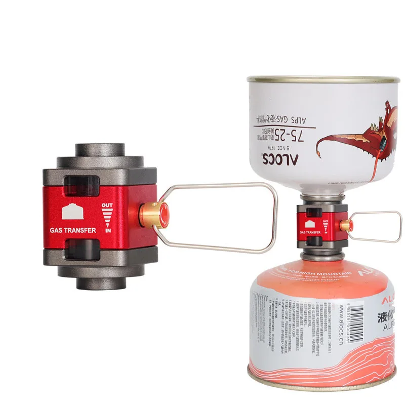 Transparent Visibility Gas Saver Gas Adaptor Gas Canister Adapter for camping butane canister refilling use
