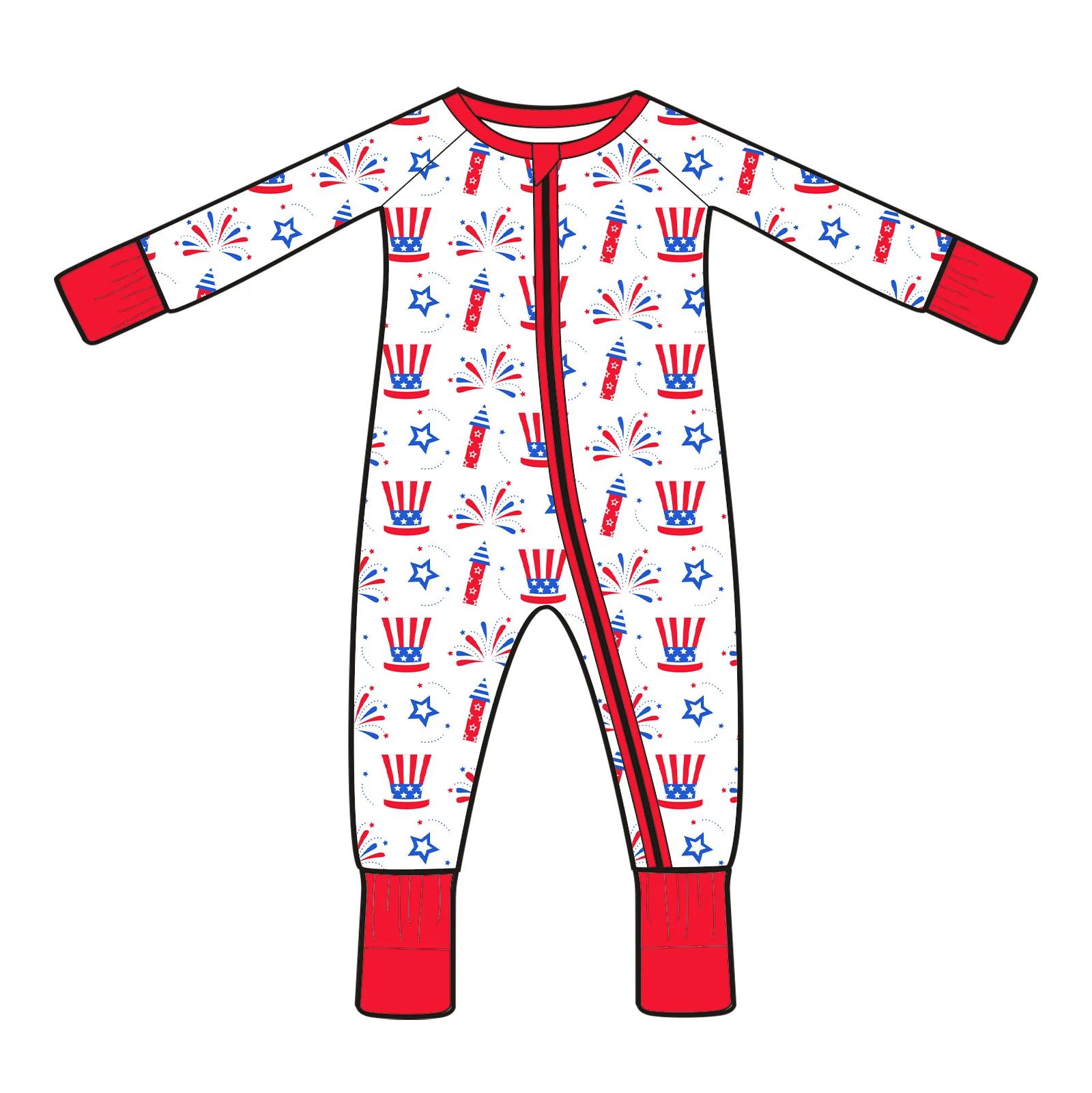 Comfortable Newborn Sleeper with Bamboo Viscose Two Way Zipper Long Sleeves Folded Feet Soft Fabric Gentle Fit for Cozy Nights