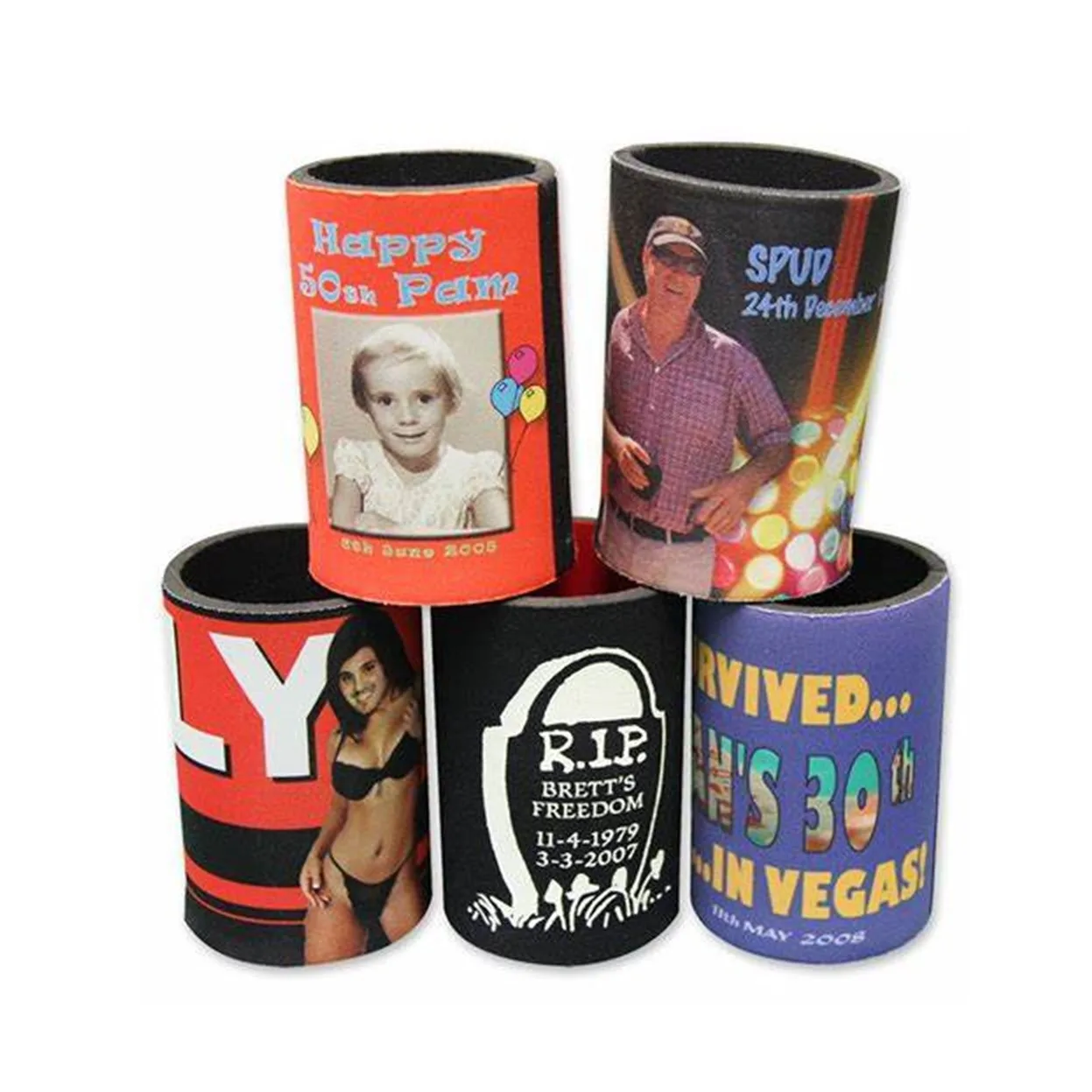 Оптовая Продажа с фабрики, изготовленные на заказ неопреновые короткие держатели для свадьбы, 5 мм, пустое пиво, Австралия, Короткий держатель с принтом OEM для бутылок