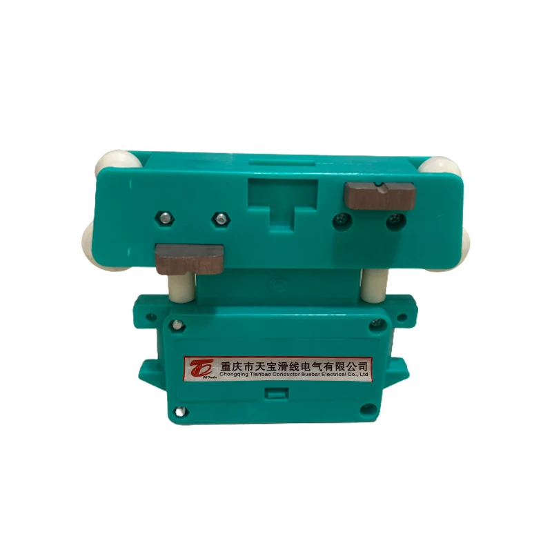 Insulated conductor rail system current collector for cranes