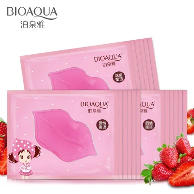 BIOAQUA Collagen Nourishing Lip Mask Fades Lip Wrinkles  Color Exfoliating and Moisturizing Fruit Lip Mask