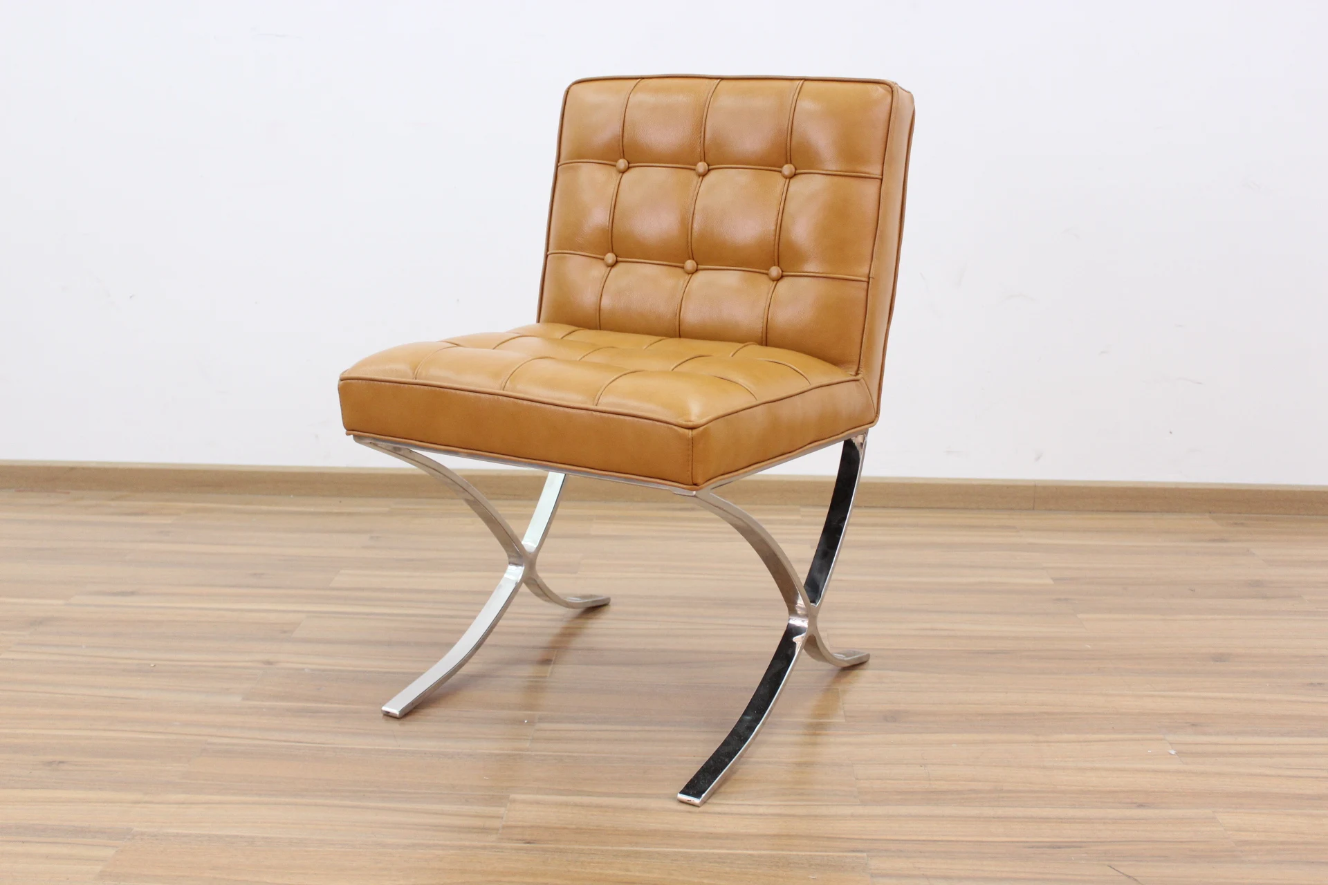 Tufty leather dining chair mid century dining chair