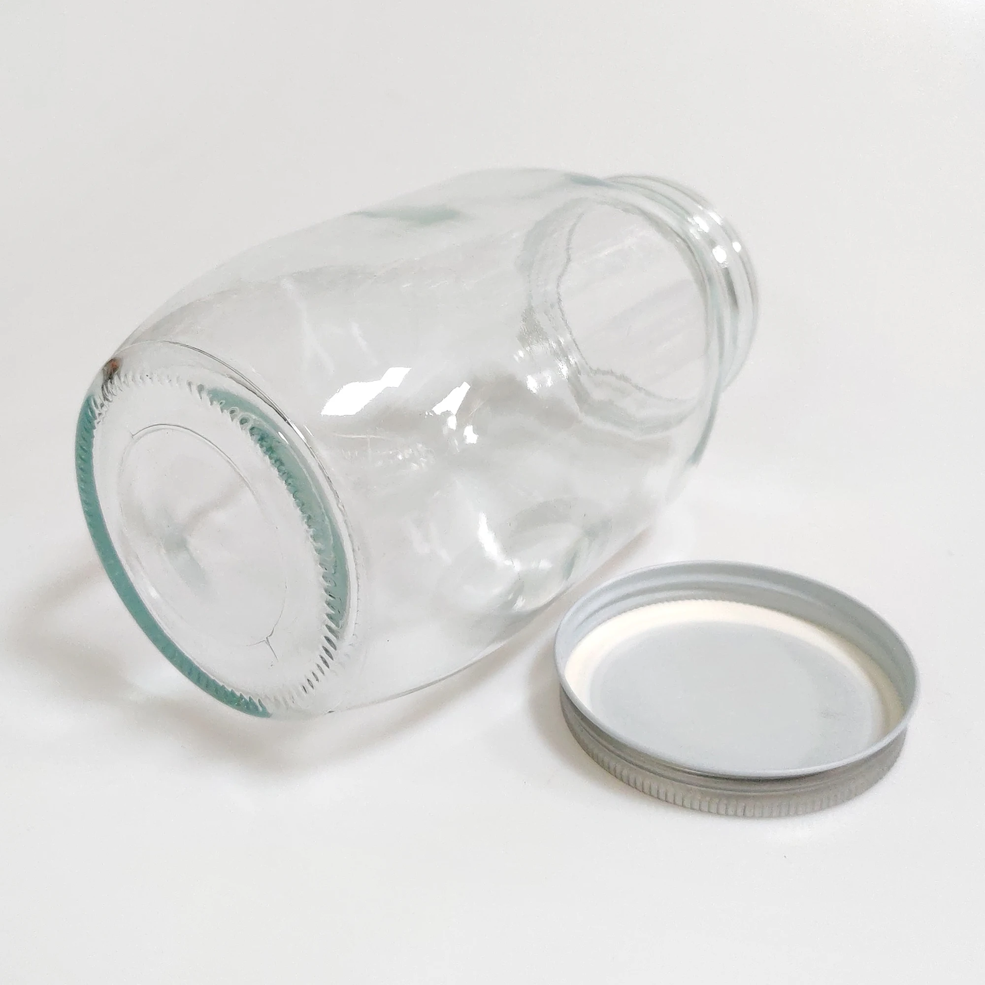 8 Oz 12 Oz 16 Oz 32 Oz Custom Design Made Glass Mason Jars With Metal Lid Wide Mouth Canning Jam Jar