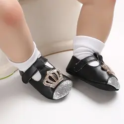 Glitter Crown Princess Wholesale Girls Toddler First Walker Baby Shoes