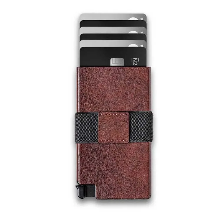 Anti-Theft Passport Rfid Credit Card Holder Metal Slim Wallet Rfid Pop Up Aluminum Metal Cards Holder Wallet Aluminum Wallet