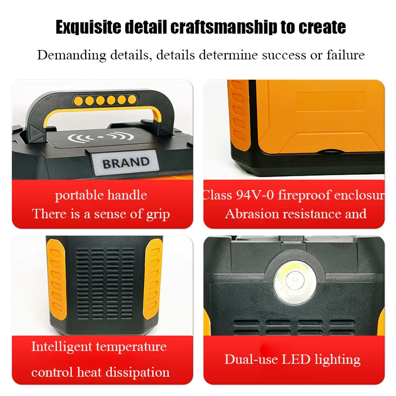 2023 Solar Energy Generator Portable Power Station Hand Crank Power,500W Power Station Supply For Outdoor Camping