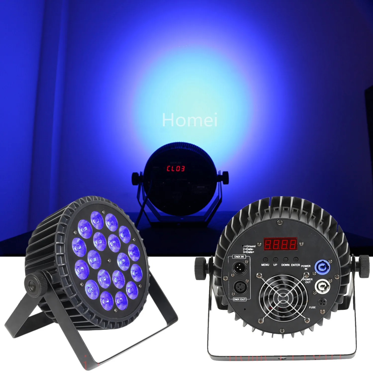 2024 New Arrival 18*18w RGBWAUV 6in1 flat par light  par stage  light for TV party cinema performance