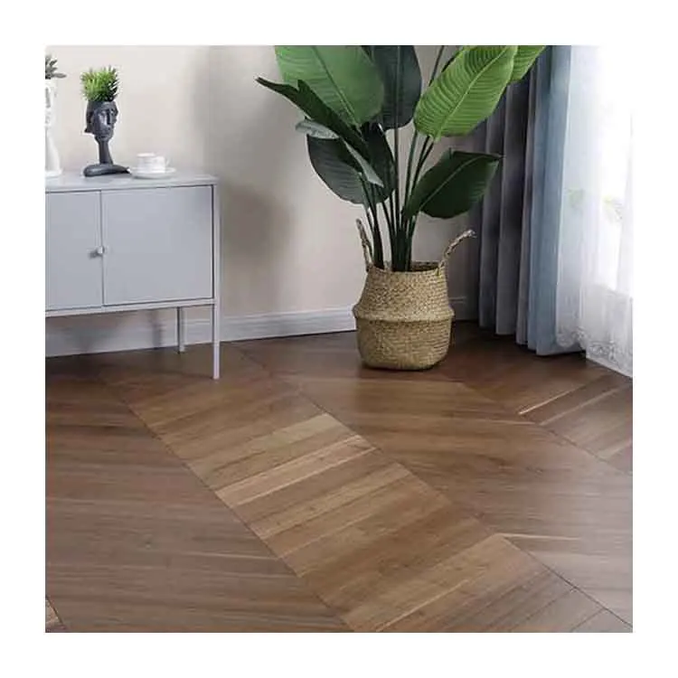 waterproof Fireproof Spc Flooring 8mm Herringbone Hybrid Interlocking Floor Tiles