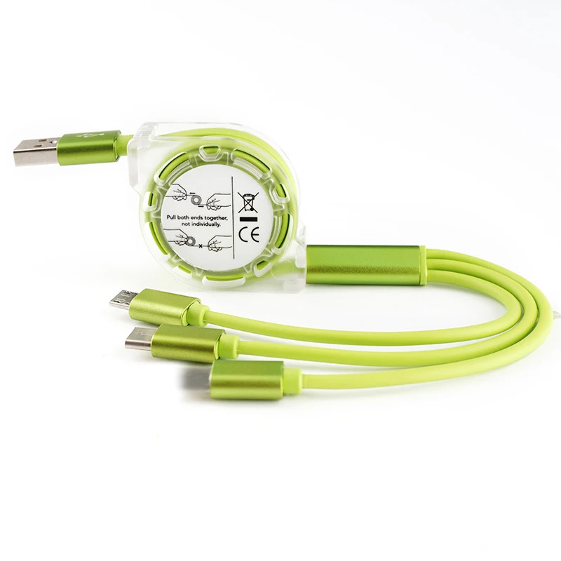 Hot Selling 3 In 1 Usb Data Cable Easy To Carry 0.25-1.1m Adjustable Variety Of Colors To Choose From Usb 3.1 Internal Cable