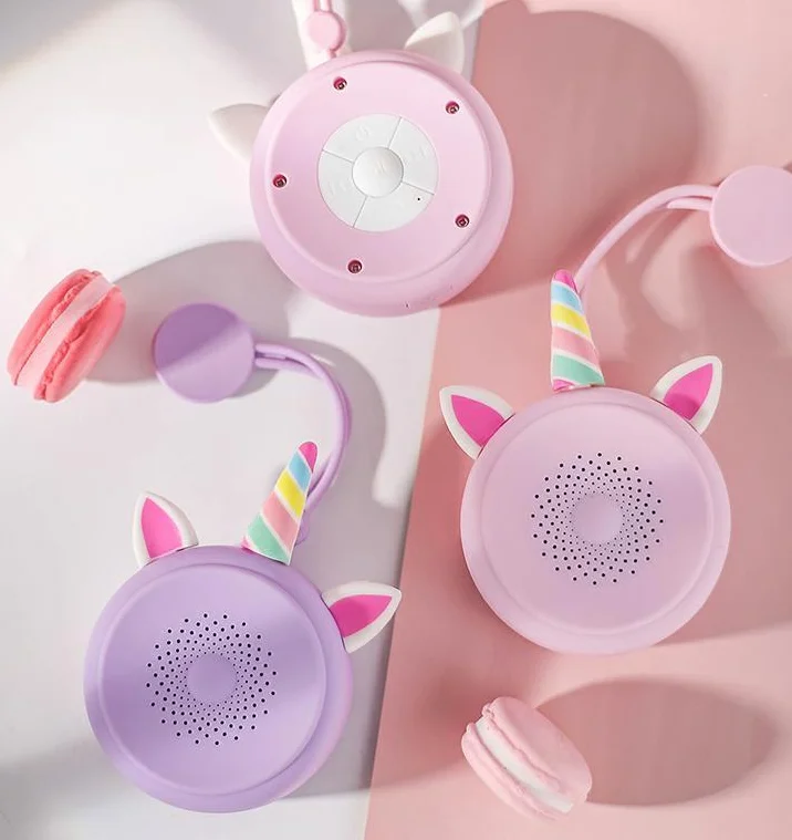Creative Q11 Cute Cartoon Wireless IPX5 Waterproof Portable Unicorn Speaker Blue tooth