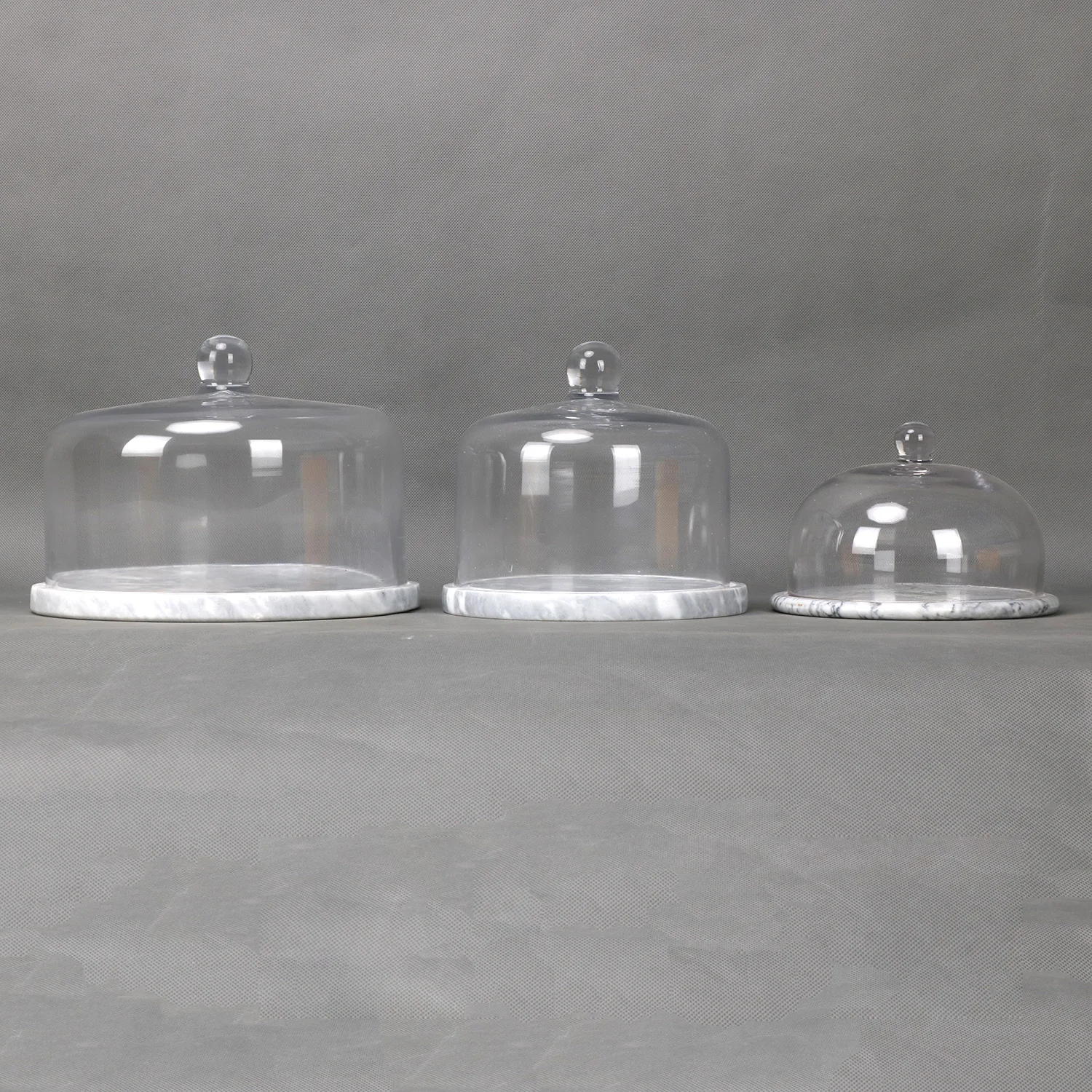 Europe and America hot selling marble glass dome cake cover / transparent dust cover