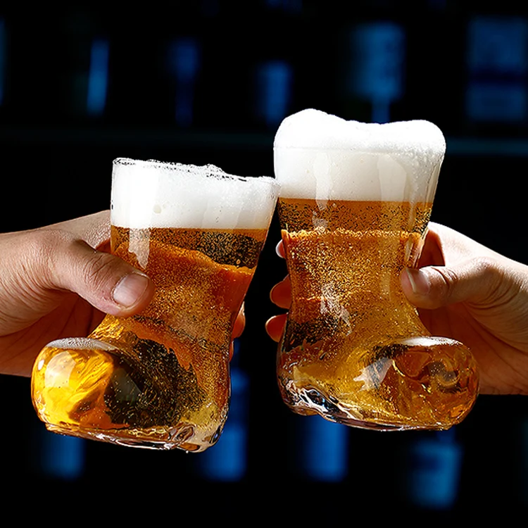 barware drinking glass beer cup funny boot shaped glasses verre 380ml unique pub barware beer boot glass
