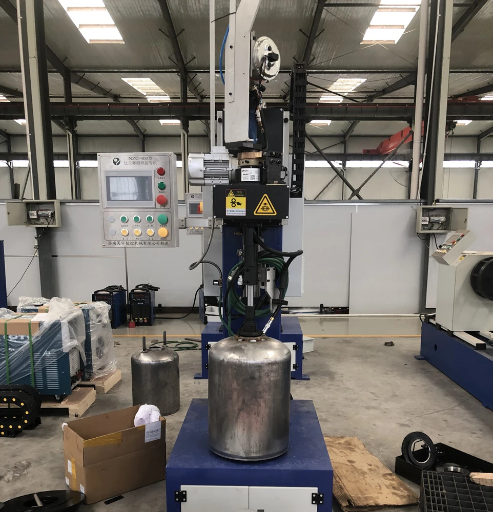 Jinan Haoyu Air Water Tank Nozzle Small Diameter Vertical Type Circuar Seam Automatic Welding Equipment