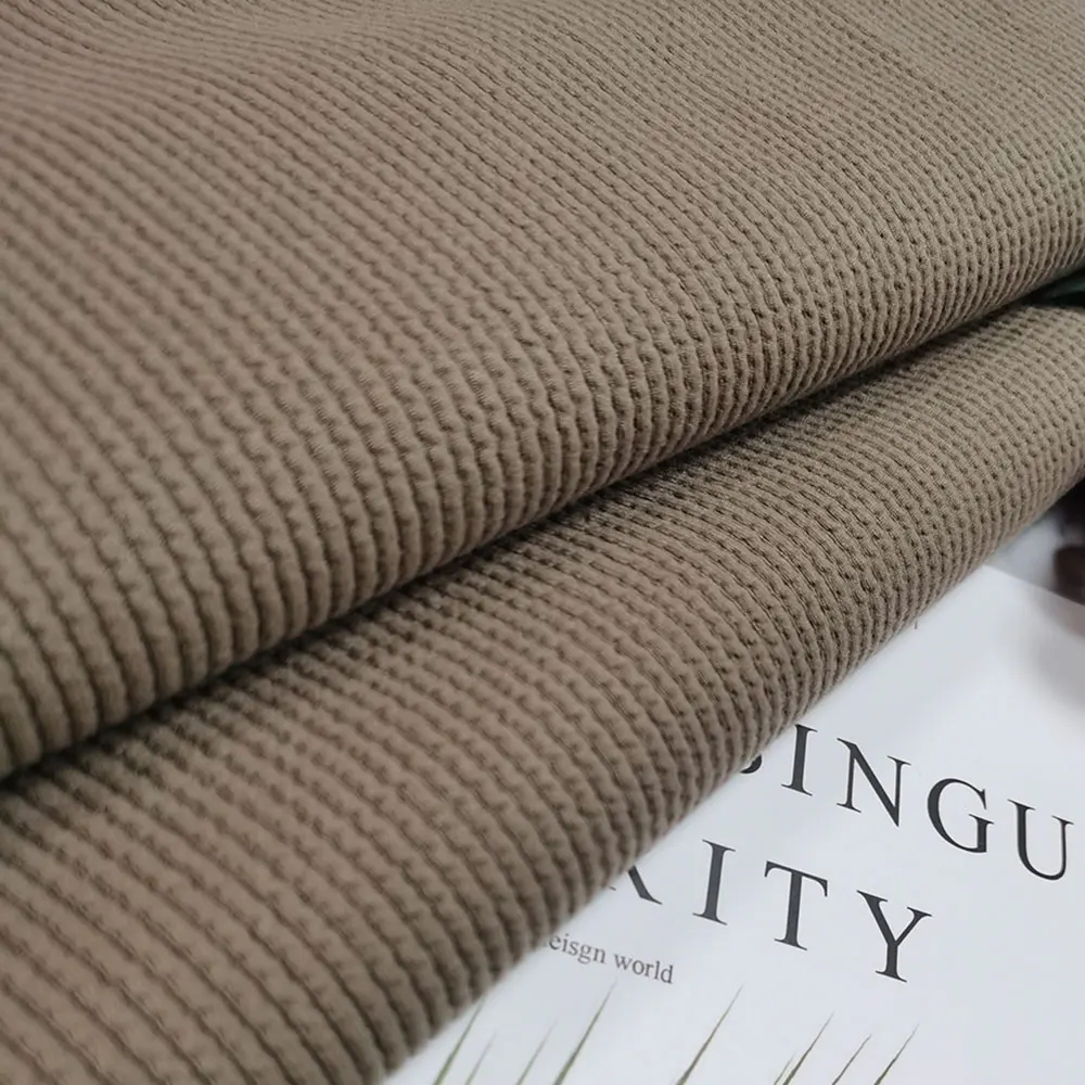 Wholesale jacquard brushed knitted stretch 5%spandex 30%rayon 65%polyester fabric