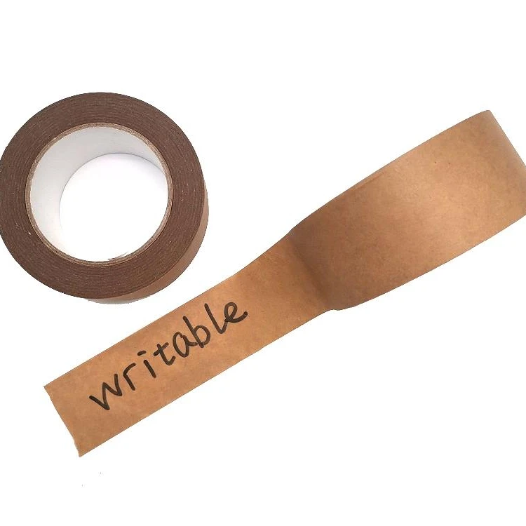 Writable Paper Seal Tape  eco-friendly High Quality Brown Masking Kraft Paper Tape high temperature masking tape