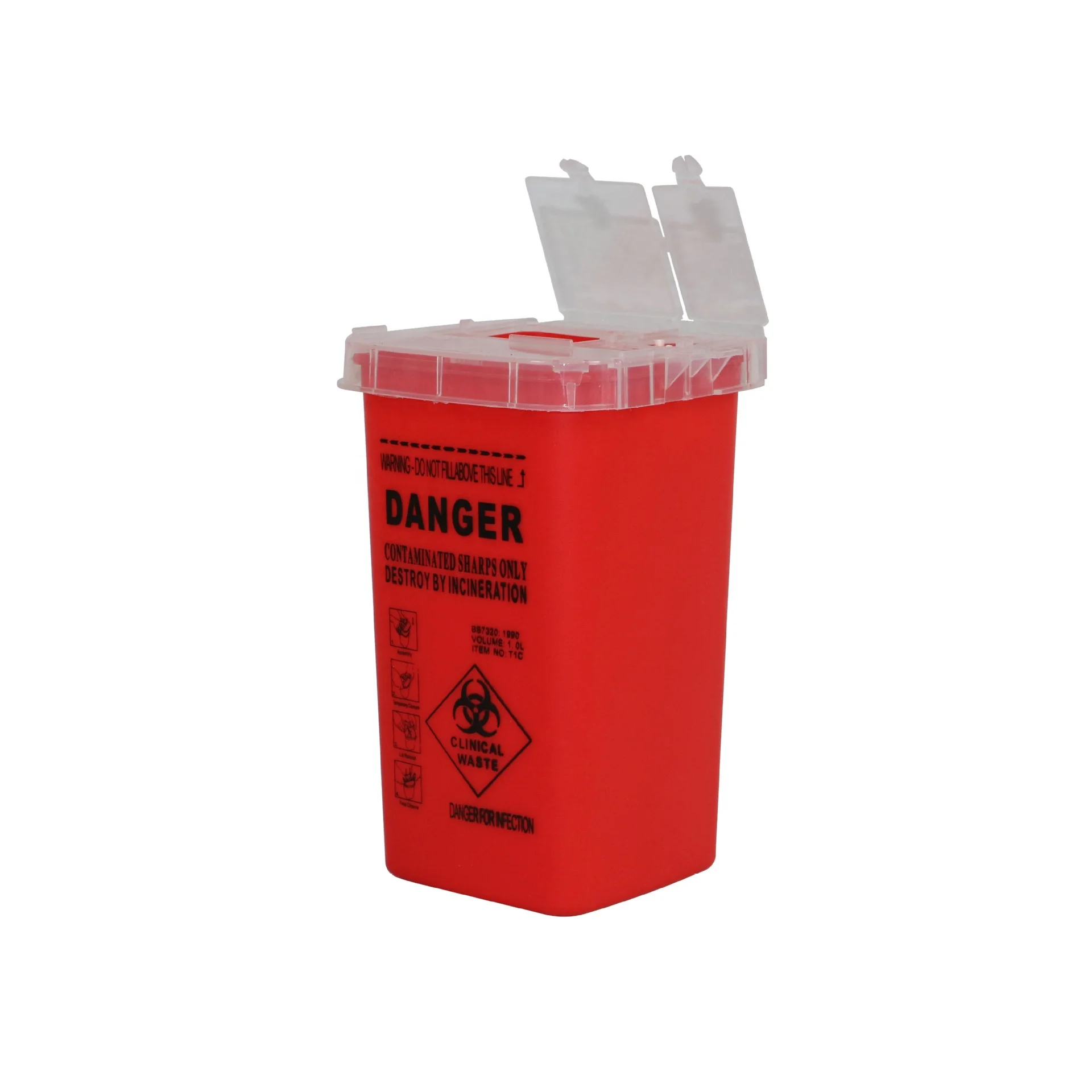 Small tattoo needle medical plastic sharps waste box disposable blade cutter sharp container