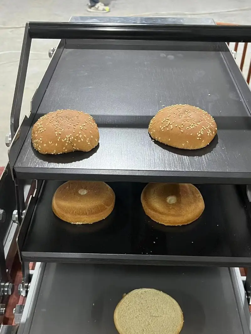 Shineho bun  toaster flat burger grill machine Bun Toaster Fast Food Restaurant 3 Layers Hamburger Toaster For Sale