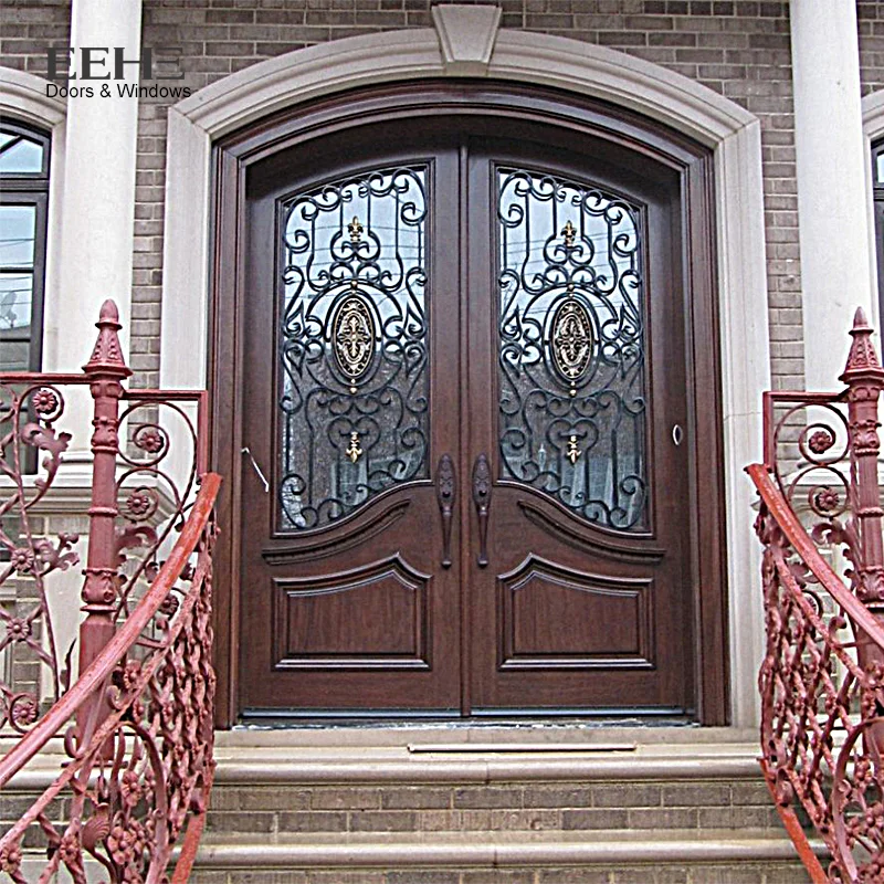 EEHE latest kerala gate wood carving design modern mahogany main entrance door price