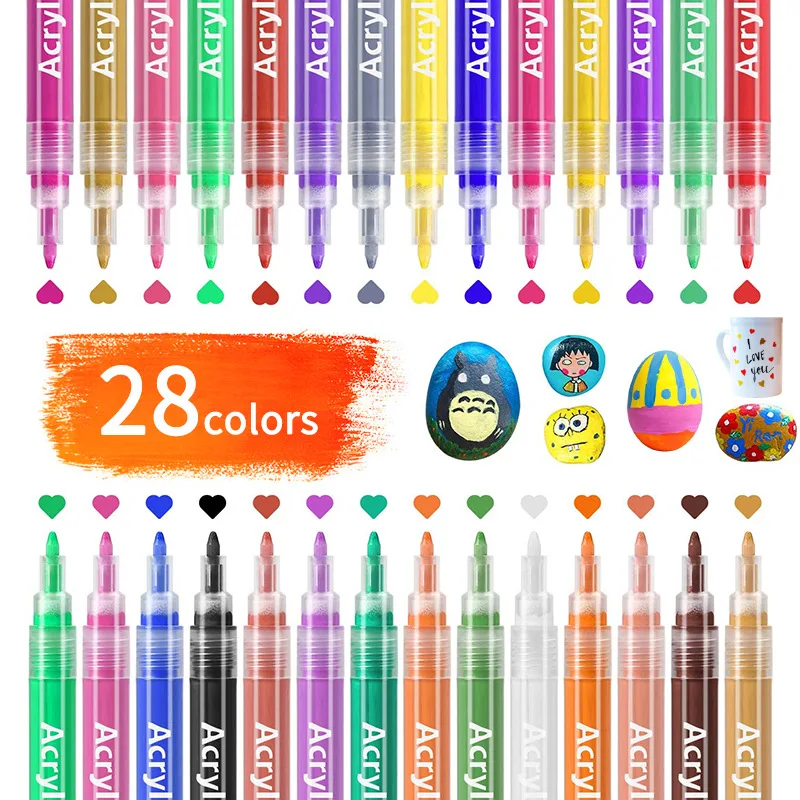 Art supplies Marker pens and Acrylic Paint marker pens for rock painting