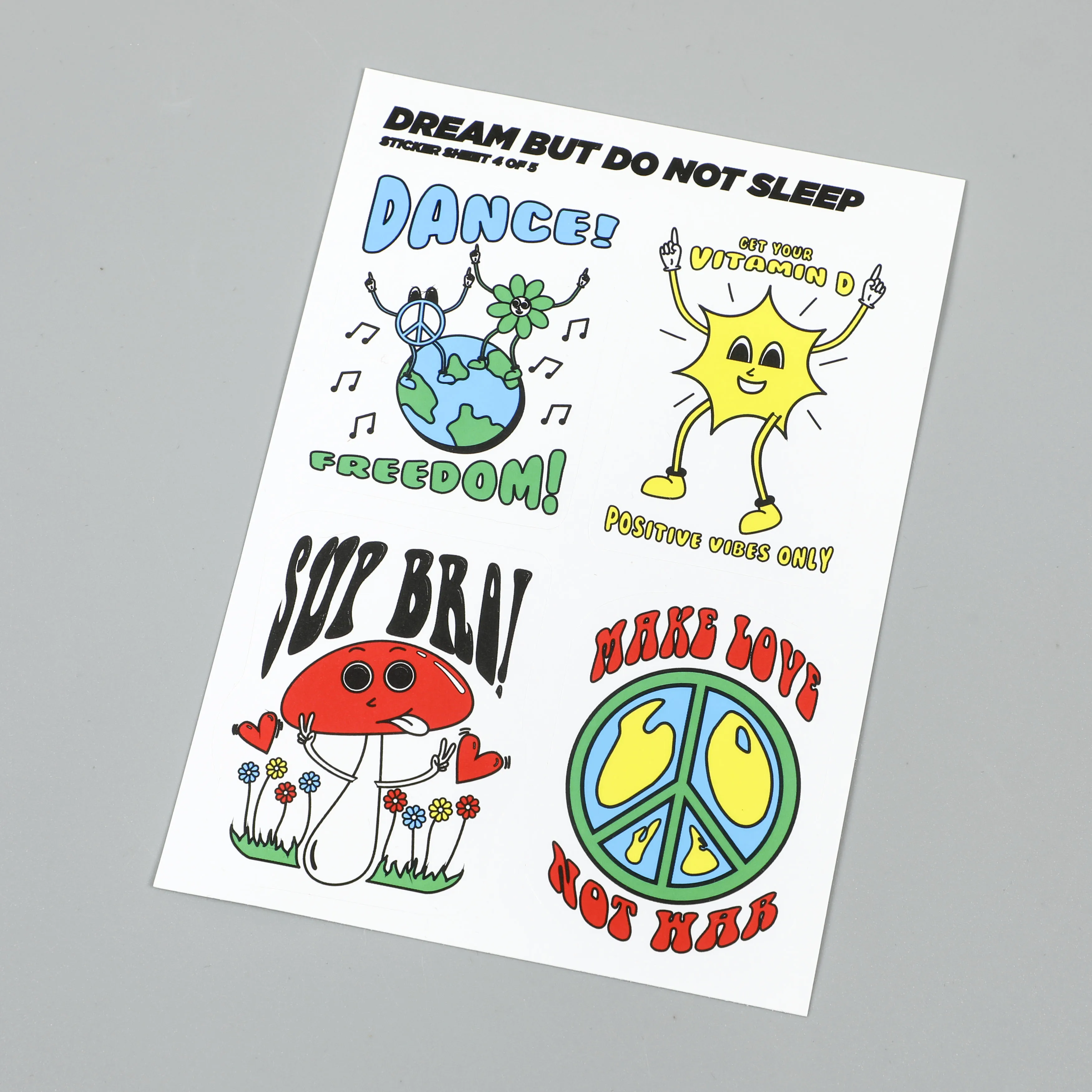 flower decorative brand plastic die cut  waterproof logo label mushroom plant stickers