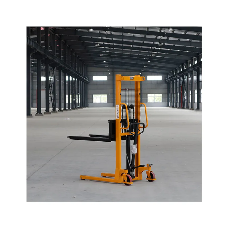 Haizhili Strong Manual Hand Stacker 1t 1.6m Forklift Pallet Hand Hydraulic Stacker Fork Lift Manual Stacker Forklift