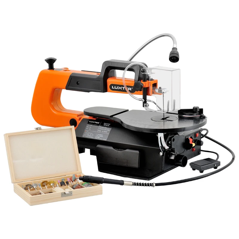 LUXTER 16 inch table adjustable bench scroll saw with dust blowers Variable Speed wood cutting machine