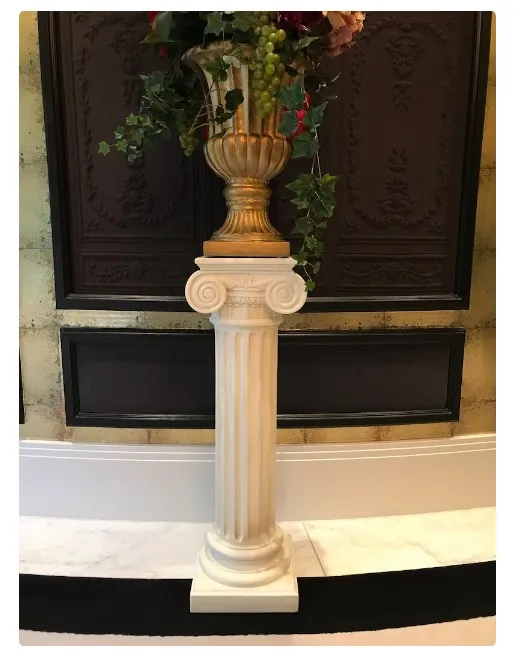 China White Nature Marble Column  For home decoration