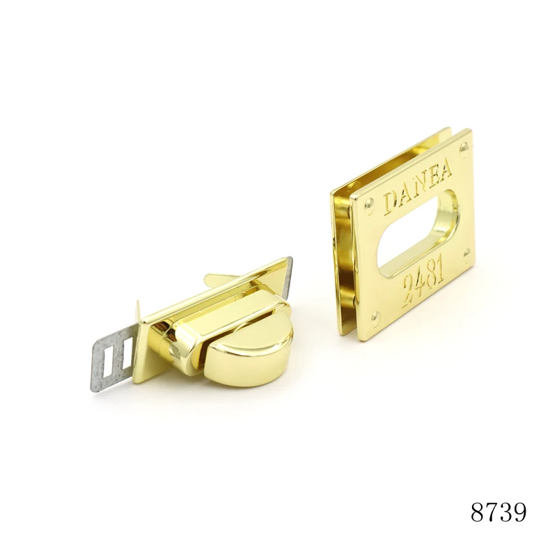 gold turn lock handbag turn lock custom brand logo engraved twist turn lock for handbags