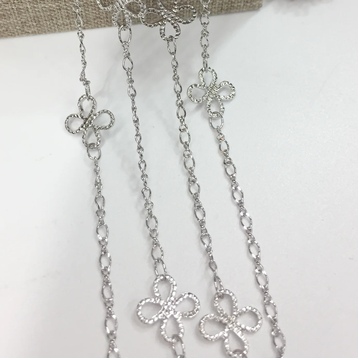 NANA high quality 18k italian gold plated chain,large flower brass gold chain