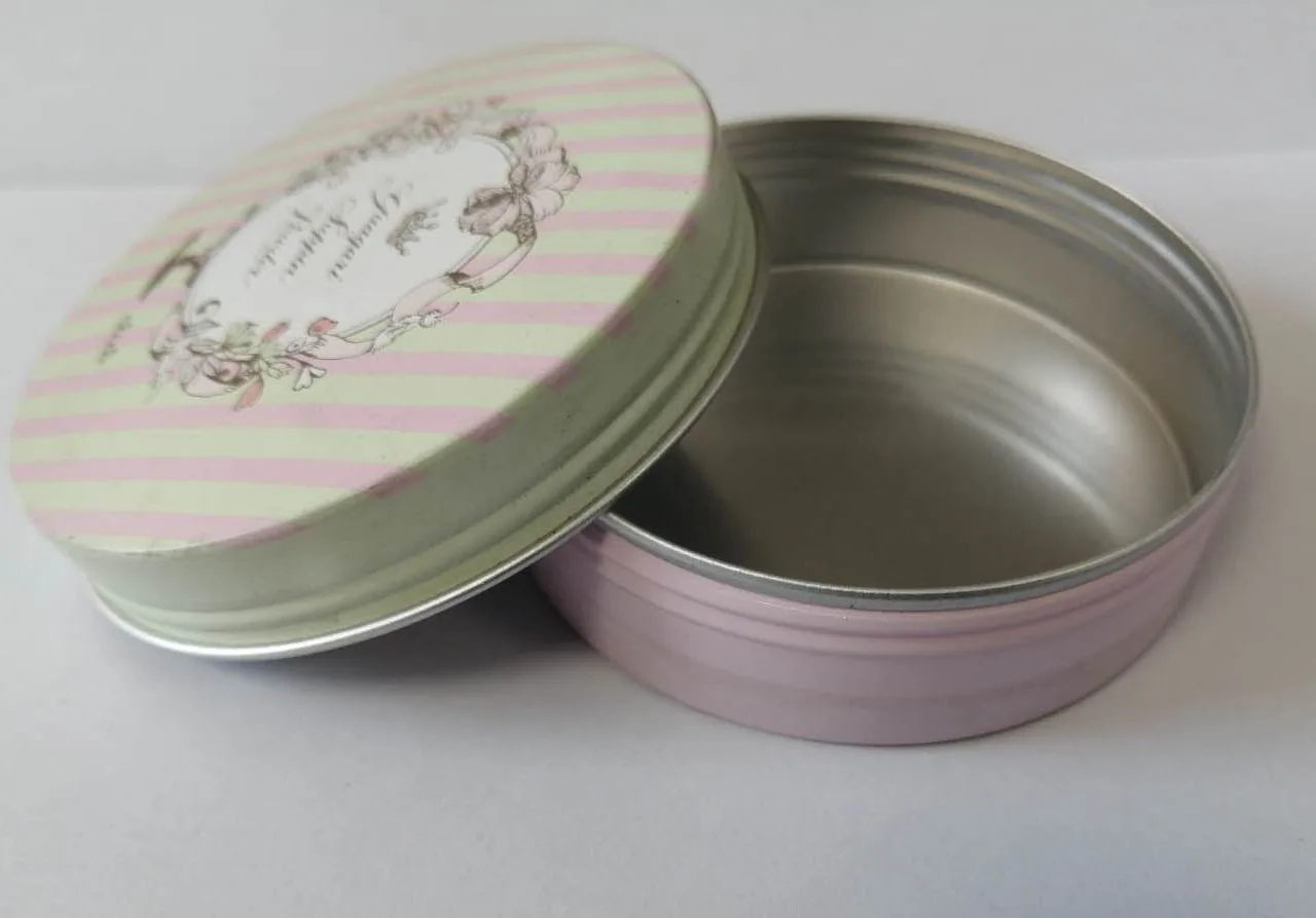 Custom printed Cosmetic Lip Balm Eye Shadow Metal Tins Empty wax tin Aluminum Jars