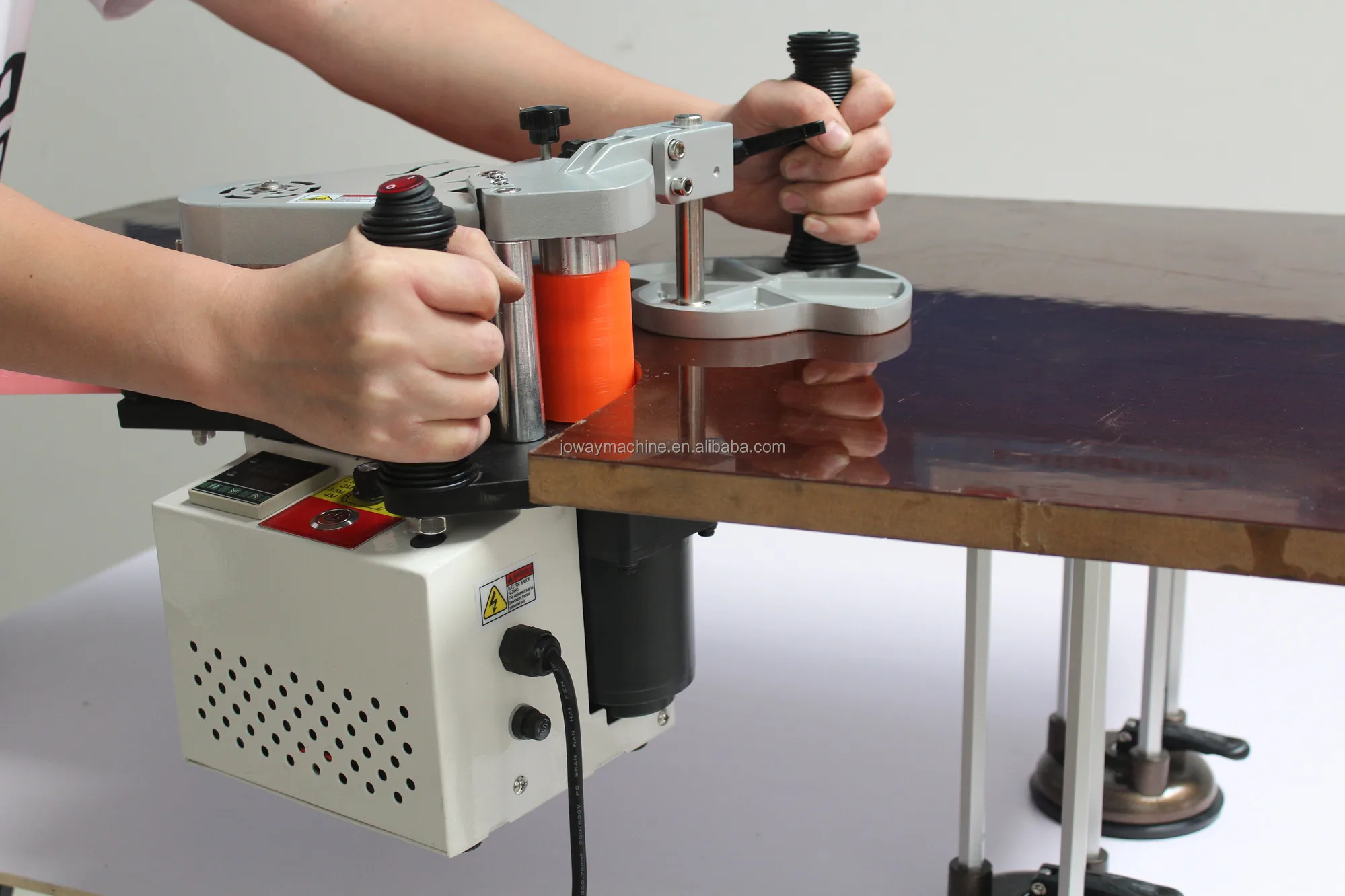 Высококачественная панель на деревянной основе портативный маленький Кромкооблицовочный станок ручной двухсторонний для