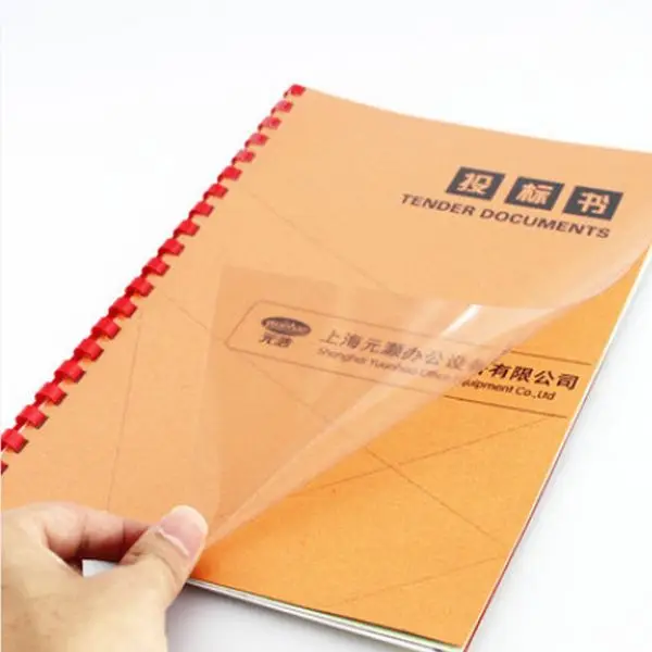 
supply transparent A4 A3 PET Binding cover 